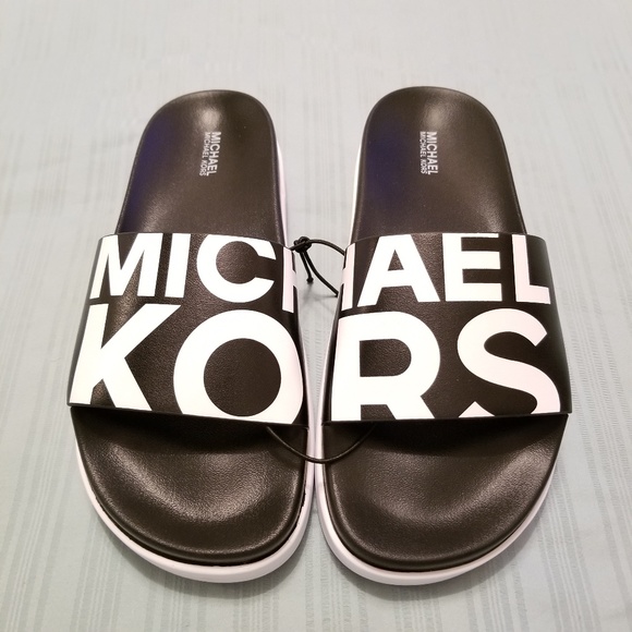 Sold Michael Kors Tyra Pool Slides Size 